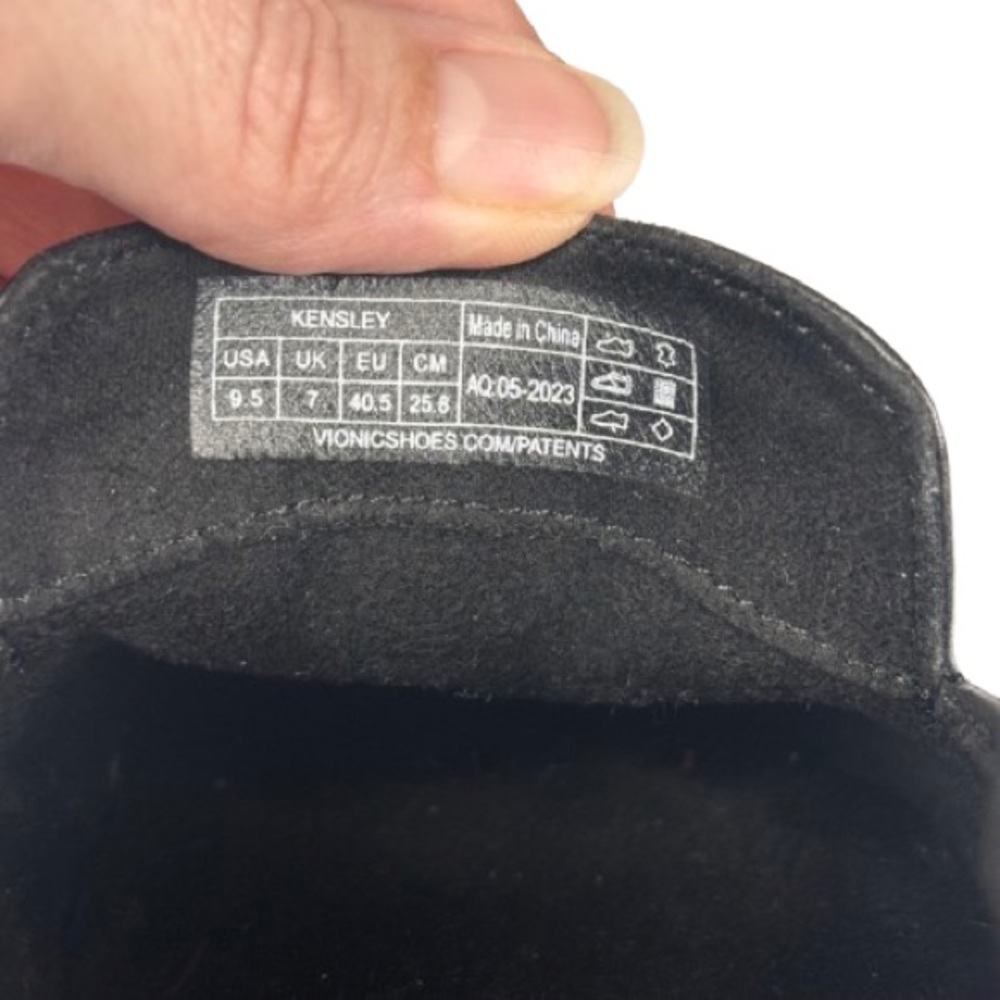 Vionic Kensley Black Leather Lug Sole Loafers Womens 9.5 Slip On Comfort NEW - Picture 8 of 11